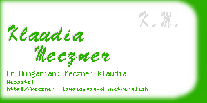 klaudia meczner business card